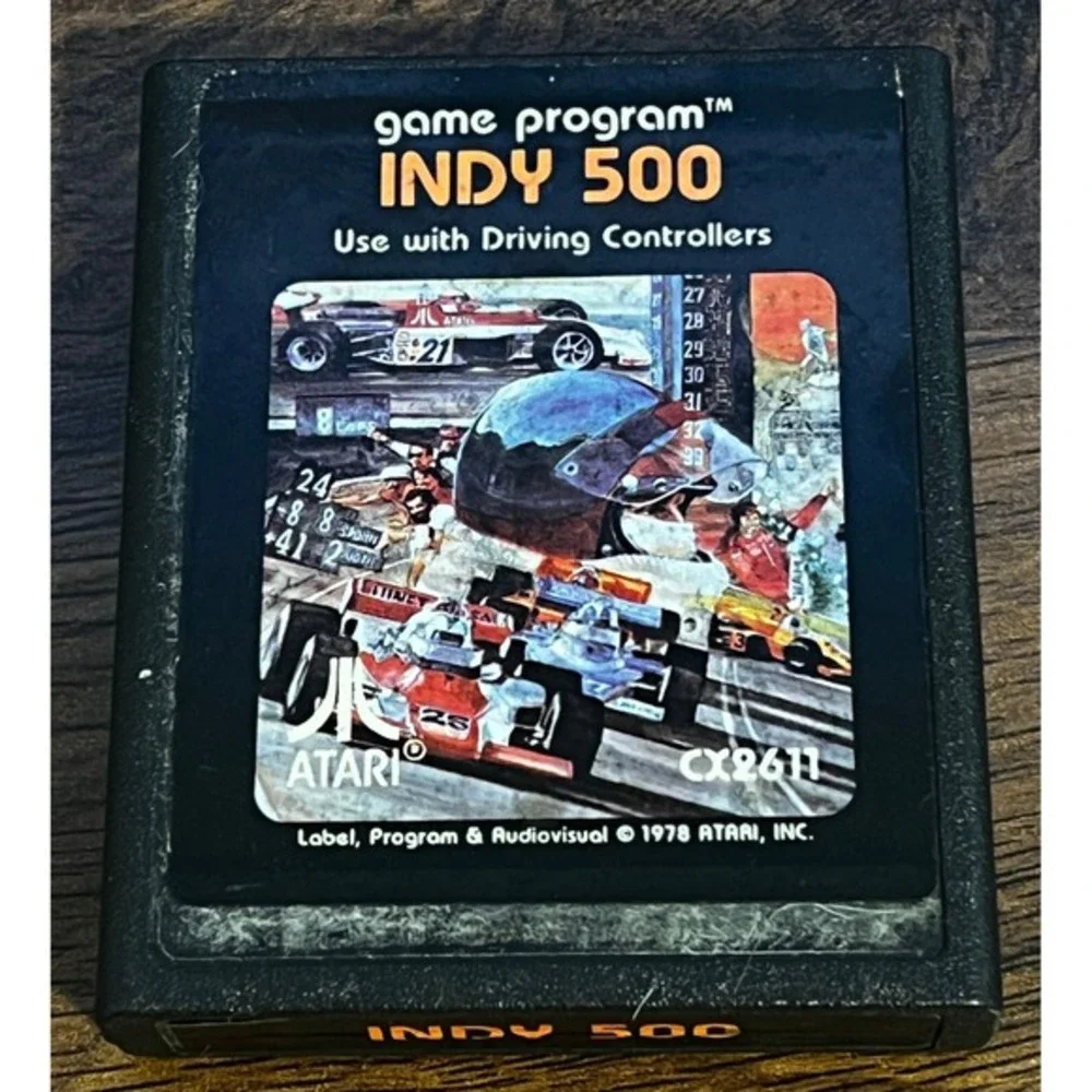 Atari Indy 500‎ Video Game Cartridge CX2611 Retro Racing 1978 2600 VCS